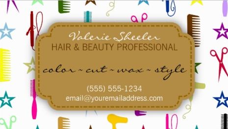 Chic Hues Multicolor Hair Combs Beauty Appointment Reminder Business Cards