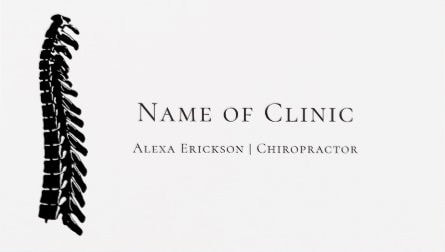 Simple Spine Chiropractor Appointment Reminder Business Cards