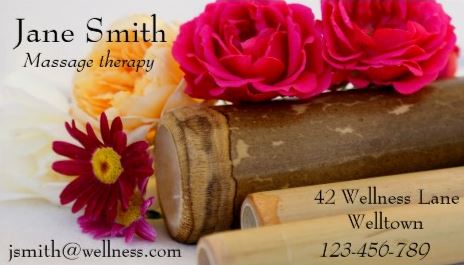 Red Rose Massage Therapist Natural Therapies Wellness Business Cards 