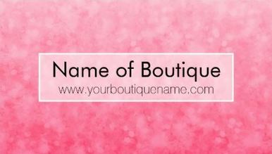 Modern Pink Fashion Boutique Soft Chic Glitter Business Cards