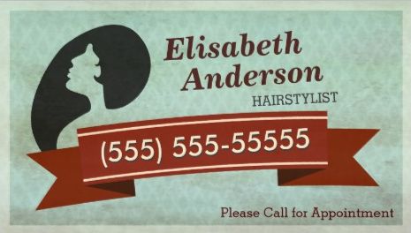Vintage Grunge Hairstylist Salon Appointment Reminder Business Cards