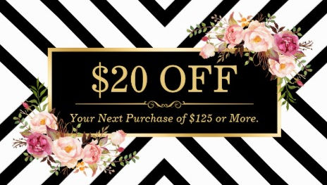 Discount Coupon Gold Floral Geometric Beauty Salon Business Cards