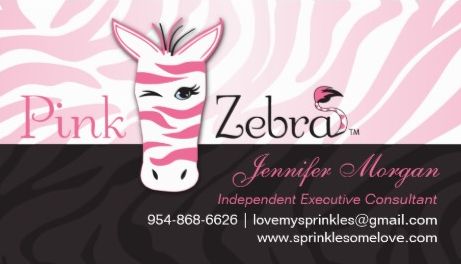 Cute Black and Pink Winking Zebra Print Executive Consultant Business Cards