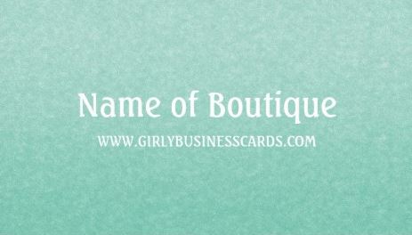 Simple Chic Mint Green Minimalist Boutique Template Business Cards