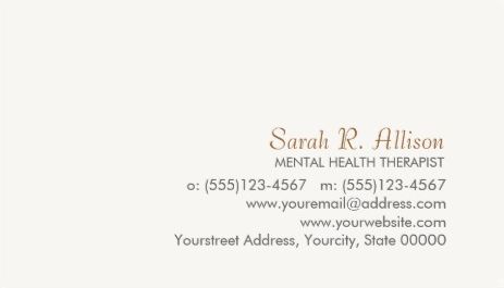 Simple and Sophisticated Off White Minimalist Template Business Cards