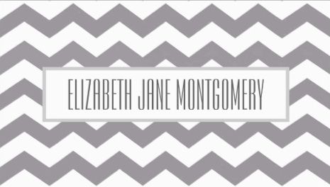 Trendy Grey and White Chevron Modern Appointment Business Cards