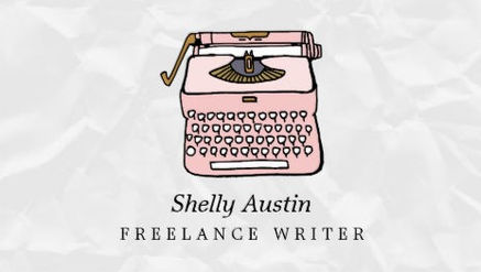 Girly Fiction Writer With Retro Pink Typewriter Business Cards