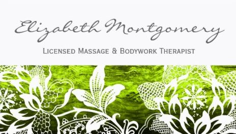 Feminine White Flowers Professional Massage Appointment Business Cards 