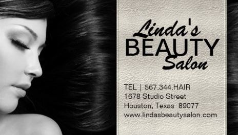 Chic Black and White Woman of Fashion Beauty Salon Business Cards
