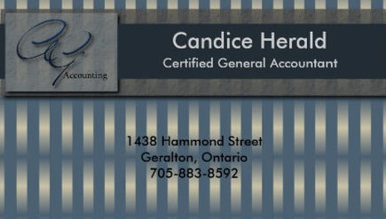 Classy Faux Metallic Blue Stripes Certified Accountant Business Cards