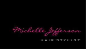 Modern and Simple Pink and Black Hair Stylist Business Cards