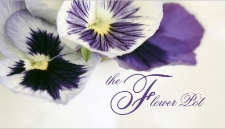 Pretty Purple Pansies Feminine Flower Floral Florist Shop Business Cards 