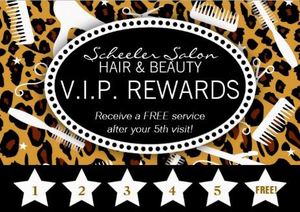 Leopard Print Hair and Beauty Salon Loyalty Rewards Business Cards