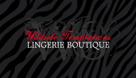 Modern Black on Black Zebra Print Grunge Lingerie Boutique Business Cards