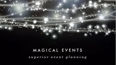 Sparkling Stars Event Planning and Entertainment Business Cards