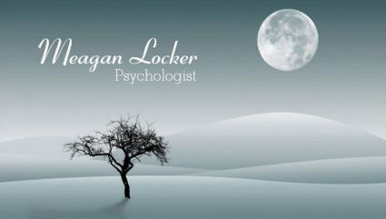 Elegant Moon Shining on Tree of Solitude Psychologist Business Cards