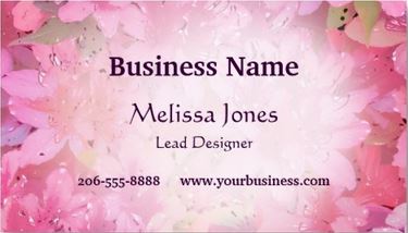 Silky Pink Azaleas Simple Feminine Floral Designer Business Cards 