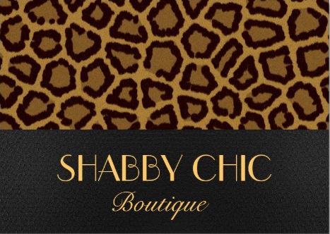 Classy Chic Brown Leopard Print Animal Pattern Boutique Business Cards 