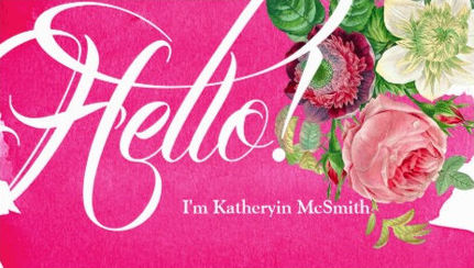 Hello Salutations Bright Pink Watercolor Vintage Botany Floral Business Cards