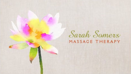 White Lotus Holistic Alternative Health Spa Massage Business Cards