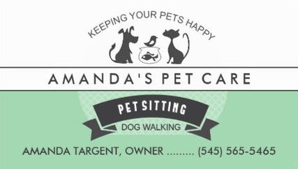 Cute Retro Mint Green and White Pet Sitting Dog Walker Business Cards