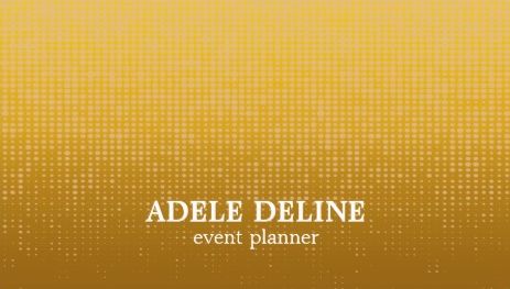 Unique Digital Elegant Gold Pattern Event Planner Business Cards 