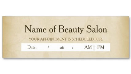 Simple Gold Grunge Hair Salon Appointment Reminder Thin Business Cards