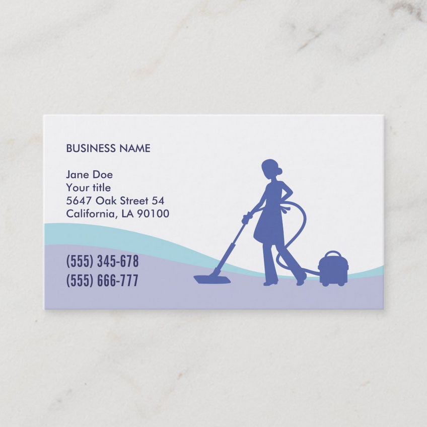 housekeeping business cards samples