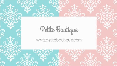 Sweet Pastel Pink and Blue Damask Boutique Business Cards